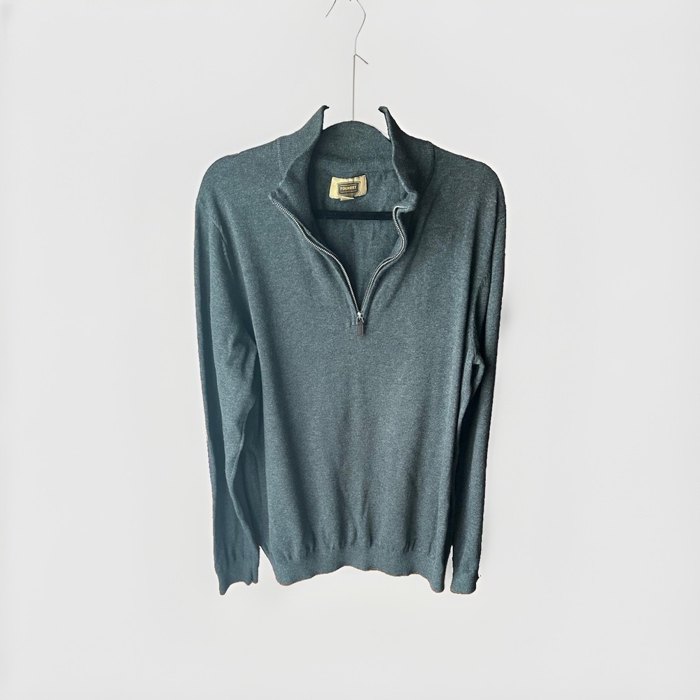 The Foundry Supply Co Men's Quarter Zip Long Sleeve Pullover‎ Sweater Size XLT